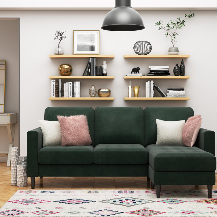2 Piece Velvet Sofa Chaise